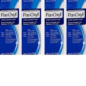 PanOxyl Acne Foaming Wash Benzoyl Peroxide 4 PACK 4/25+